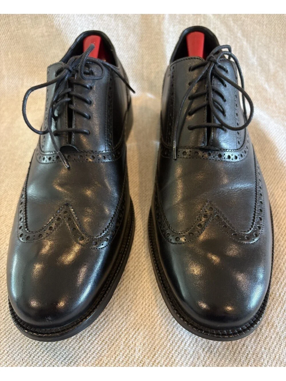Cole Haan Williams Wingtip Oxford Black Leather Dress Shoes Mens 13 M C12209